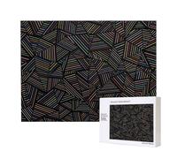 Geometric Linear Rainbow 3D Printed,500 Pieces Wooden Jigsaw Family Game Jigsaw Puzzles for Adults Teens Home Decor