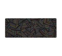 Geometric Linear Rainbow 3D Printed,Mouse Pad Large Desk Pad Computer Keyboard Mouse Mat With Non Slip Rubber Base 30 x 80 cm