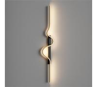 Geometric Linear Wall Lamp - LED Wall Sconce with Silicone Shade for Living Room Bedroom Gaming Room & Sconces
