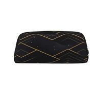 Geometric Lines Fully Printed PVC Cross Pattern Leather Zipper Three-Dimensional Pencil case Student Pencil case Pouch