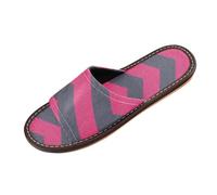 Geometric Magenta Gray Spa Shower Slippers Indoor Ultralight Cute personalized Dorm Home Slides for Travel Airplane Hotel sandalias deportivas para mujer
