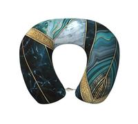 Geometric Marble Memory Foam Travel Neck Pillow Car Office Essential Flight Pillows For A Long Hauls Sleeping Rest