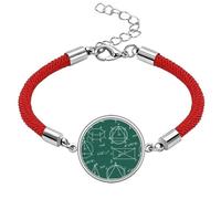 Geometric Mathematical Formula Calculus Lucky Red String Bracelet Rope Bracelet Handmade