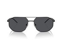 Geometric Metal Sunglasses with Dark Grey Lenses - unisex - Emporio Armani - Sunglasses - Black - 58 MM - Accessories 58 MM