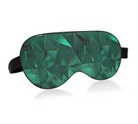 Geometric Metallic Green Travel Essential Eye Cover Men with Elastic Adjustable Band Blackout Skin Care Sleeping Eye mask Public Transportation