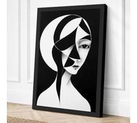 Geometric Mind Art Deco Canvas Wall Art Print 30x20 Inch (76 x 51 cm)