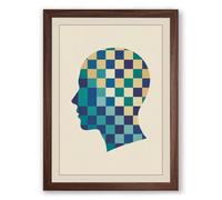 Geometric Mind Modern Framed Wall Art Print A2 (59.4×42cm) Walnut, Wall Decor for Living Room, Bedroom, Office & Home, Ready to Hang, Art Gift