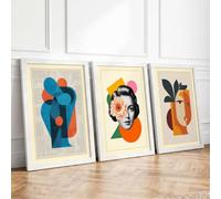 Geometric Minds Eclectic Set of 3 Framed Wall Art Prints A3 (42×29.7cm)