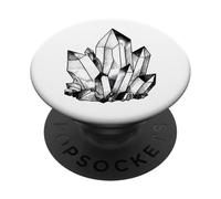 Geometric Mineral Crystal Cluster Drawing PopSockets Adhesive PopGrip