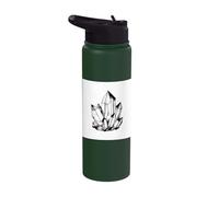 Geometric Mineral Crystal Cluster Drawing Stainless Steel Insulated Water Bottle