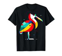 Geometric Minimalism Modern Illustration Jacana Bird Art T-Shirt