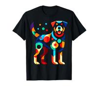 Geometric Minimalism Rottweiler Dog Illustration T-Shirt