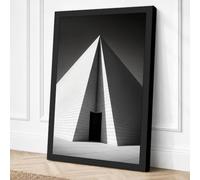 Geometric Monument Minimalist Canvas Wall Art Print 30x20 Inch (76 x 51 cm)