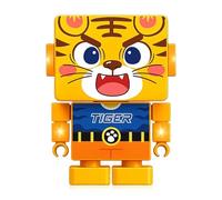 Geometric Moving Figure Rhythmic Action Plaything Box Shaped Entertainment Item Square Character With Music And Light For Boys Girls Pretend Play Learning Game Birthday Party Home
