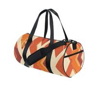 Geometric Orange Personal Item Travel Bag Shoulder Weekender Overnight Bag Trip Large Capacity