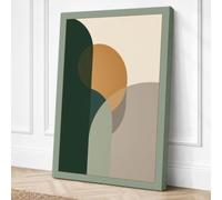 Geometric Order Minimalist Canvas Wall Art Print 24x16 Inch (61 x 41 cm)