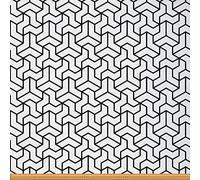 Geometric Outdoor Fabric by The Yard,Geometry Upholstery Fabric for Chairs,Modern Abstract Art Fabric for Home DIY Projects,2 Yard,(L184*W150cm) Black White