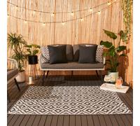Geometric Outdoor Rug Large Garden Waterproof Non Slip Area Patio Mat OHS Grey 160cm x 230cm