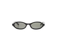 Geometric Oval Sunglasses - female - Alexander McQueen - Sunglasses - Black - ONE SIZE - Accessories ONE SIZE