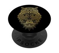 Geometric Owl Art Mandala Style for Men and Women PopSockets Adhesive PopGrip
