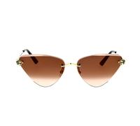 Geometric Panther Sunglasses, female, Cartier, Sunglasses, Yellow, 62 MM, Accessories 62 MM