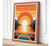 Geometric Passage to Light Canvas Wall Art Print 36x24 Inch