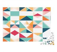 Geometric Pattern 1000 Piece Puzzle Games Premium & Durable for Adults Fun Puzzles for Creativity And Mindfulness Challenging Jigsaw Puzzles for Adults And Family for Stress Relief 1000pcs (75x50cm)
