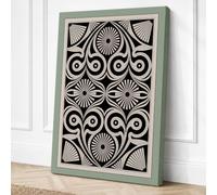 Geometric Pattern Art Deco Canvas Wall Art Print 18x12 Inch (46 x 30 cm)