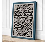 Geometric Pattern Art Deco Canvas Wall Art Print 36x24 Inch (91 x 61 cm)