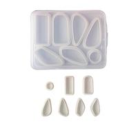 Geometric Pattern Earring Crafting Mold for PolymerClay Jewelry Reusable Baking Decor Tools with 7 Designs Earring Pendant Making Clay Mold