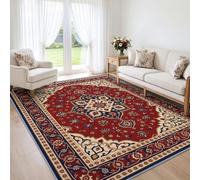 Geometric pattern medallion pattern Area Rugs 60 x 90 cm Natural Easy Care Pile Non Slip Soft, Classical oriental Persian Area Rug Washable for Living Room Bedroom Kitchen Hall Lounge