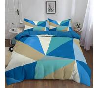 Geometric Pattern Super king Size Duvet Cover Sets Reversible, 3D Abstract Geometry Lightweight Bedding Sets Soft Microfibre Quilt Cover 260x220 cm with 2 Pillowcases 2920-ABC