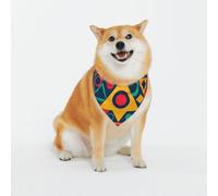 Geometric Patterns Dog Bandanas - Adjustable Pet Scarf, for Small to Large Dog Puppy Cat, Black