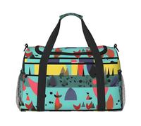 Geometric Patterns Hand Travel Bag.Fashionable Design, Large Storage Capacity, Suitable For Business Trips And Short Trips., Black, One Size