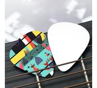 Geometric patterns Patterned guitar pick set - (thin/medium/thick), widely compatible with all kinds of stringed instruments,