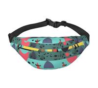 Geometric Patterns Waist Bag. Lightweight And Waterproof, Suitable For Travel And Daily Use, Fashionable Design, For Men And Women.