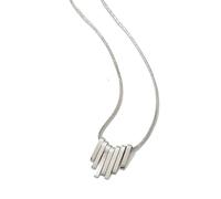 Geometric pendant necklace | modern minimalist bar accessory, art deco boho elegant style chain, unique fashion accessory, trendy metal necklace, Metal, No Gemstone