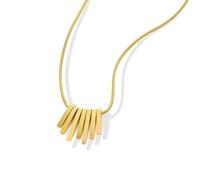 Geometric pendant necklace | modern minimalist bar accessory, art deco boho elegant style chain, unique fashion accessory, trendy metal necklace, Metal, No Gemstone