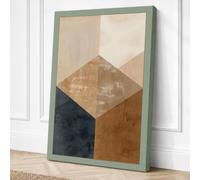 Geometric Perspective Canvas Wall Art Print 24x16 Inch (61 x 41 cm)