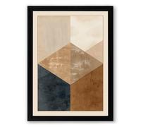Geometric Perspective Minimalist Framed Wall Art Print A2 (59.4×42cm) Black, Wall Decor for Living Room, Bedroom, Office & Home, Ready to Hang, Art Gift