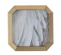 Geometric Photo Frame Stand, Rectangular or Square Metal with Glass Panel for 6" Photos or(12.2 x 12.2 cm)