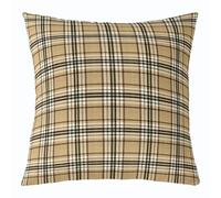 Geometric Plaid Patchwork Kids Throw Pillow Cover,Abstract Grid Checkered Gingham Double Sides Pillow Case,Checkerboard Buffalo Check Home Decor,Brown Black Bed Couch Sofa Cushion Cover,1 Pack 16"x16"