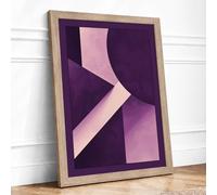 Geometric Planes Minimalist Framed Wall Art Print A2 Oak | Ready to Hang, Premium Gi Paper, Fade-Resistant Inks, Securely Packaged, UK Made