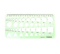 Geometric Plastic Circles Squares Hexagons for Template Ruler Drawing T Stainless Steel Ruler