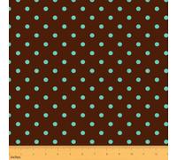 Geometric Polka Dot Craft Fabric No Stretch,Aesthetic Abstract Circle Simple Flannel Polyester,Coquette Art Modern Fashion Ideal Quilting,Crafts & Handmade Artwork,Brown 10 Yard Bolt,360" L x 59" W
