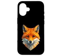 Geometric Polygonal Fox Low Poly Animal Wildlife Case for iPhone 16