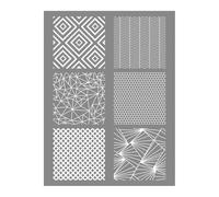 Geometric Polymer Clay Stencil 4.5" x 6"
