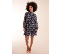 Geometric Print Dress Blue Vanilla Navy S