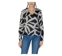 Geometric Print V-Neck Blouse - female - JACQUELINE de YONG - Blouses - Black - L - Blouses & Shirts L