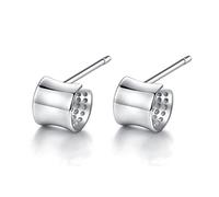 Geometric Pure 925 Sterling Silver Stud Earrings Fine Jewelry For Women Minimalist None Stone Petite Fashion Post Earring